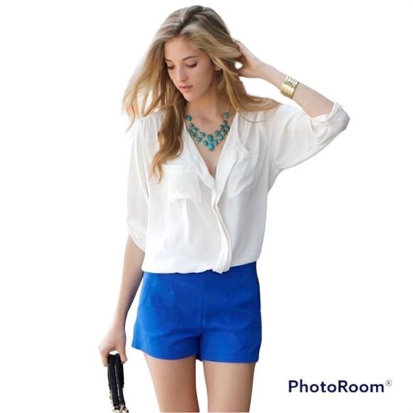 J Crew 3” inseam cobalt chino stretch shorts - Picture 2 of 10